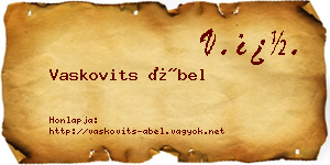 Vaskovits Ábel névjegykártya